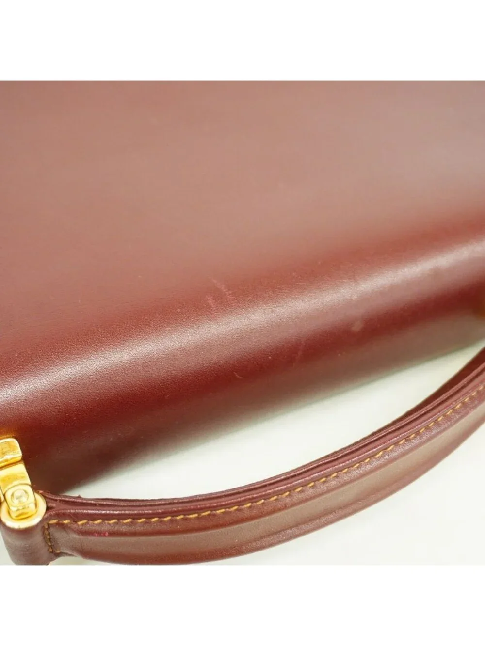 Cartier Business Bag Must Leather Bordeaux Gold